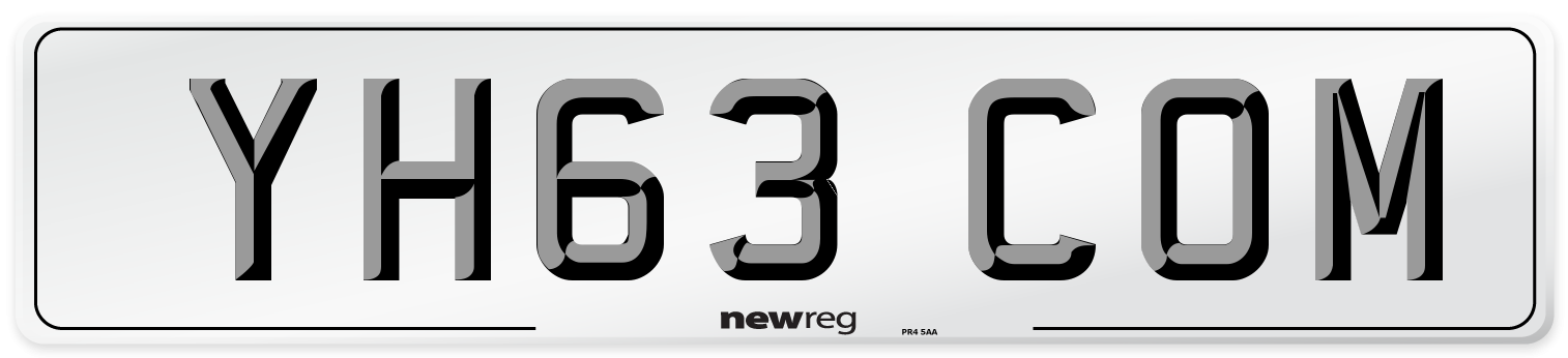 YH63 COM Number Plate from New Reg
